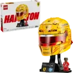 LEGO casca Lewis Hamilton Scuderia Ferrari 43022 884 piese galben Modena numarul 44