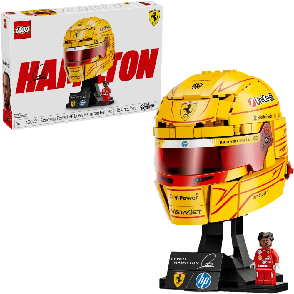 LEGO Editions Scuderia Ferrari Casca Lewis Hamilton 43022 884 piese LEGO casca Lewis Hamilton Scuderia Ferrari 43022 884 piese galben Modena numarul 44
