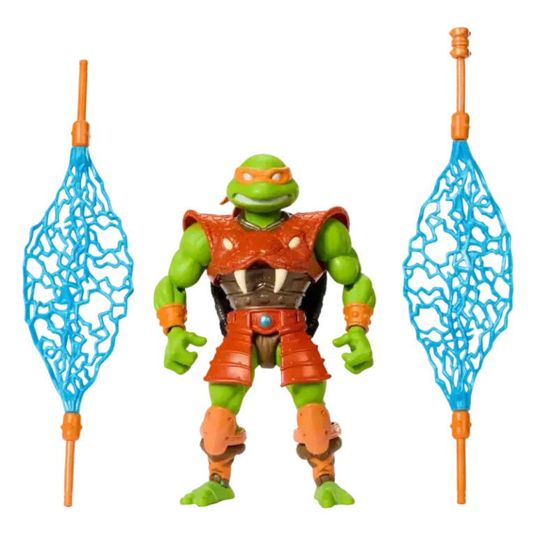 Figurină TMNT Michelangelo Turtles of Grayskull cu nunchaku