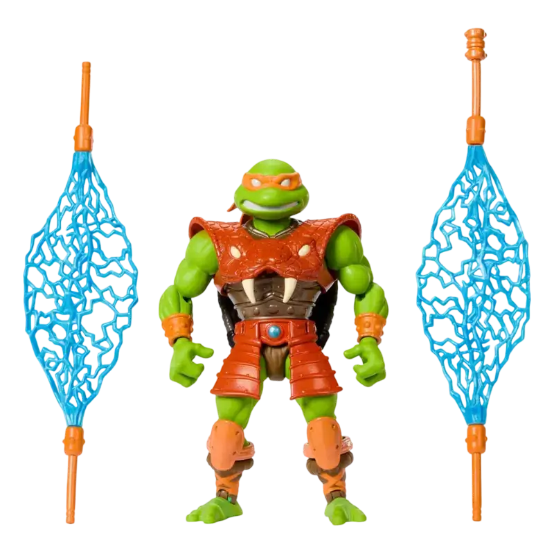Figurină TMNT Michelangelo Turtles of Grayskull cu nunchaku
