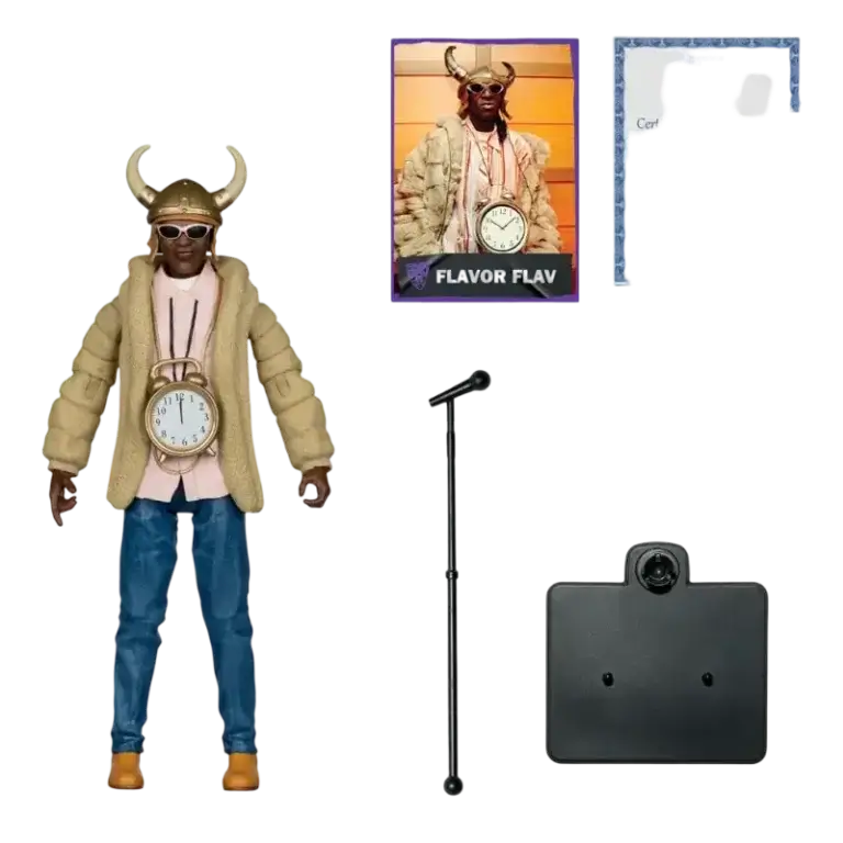 Figurină Flavor Flav Music Maniacs Hip Hop cu accesorii