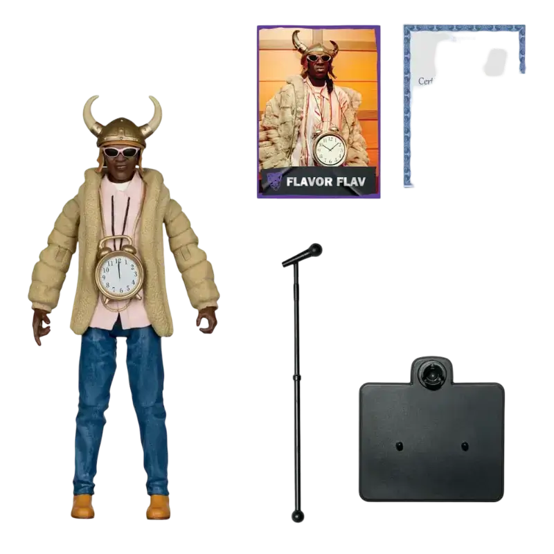 Figurină Flavor Flav Music Maniacs Hip Hop cu accesorii
