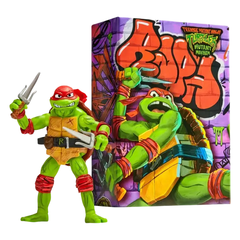 Figurină TMNT Raphael Mutant Mayhem Comic Con cu cutie