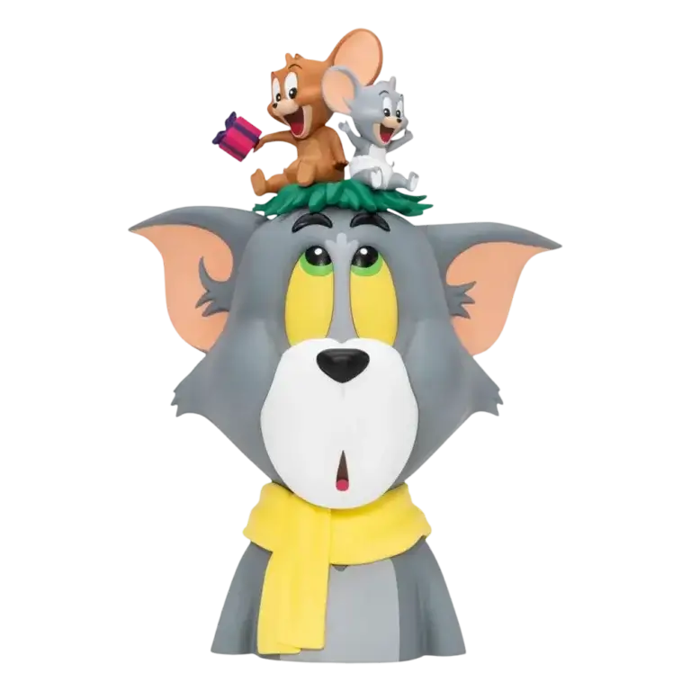Statueta Tom si Jerry Cheesy Wishes 15 cm Beast Kingdom cu Tom, Jerry și Tuffy