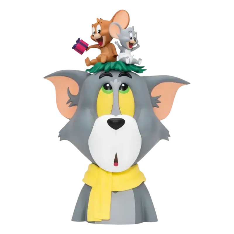 Statueta Tom si Jerry Cheesy Wishes 15 cm Beast Kingdom cu Tom, Jerry și Tuffy