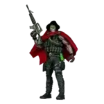 Spawn McFarlane Burned Spawn – figurină articulată Call of Duty de 18 cm, cu armă și pelerină roșie