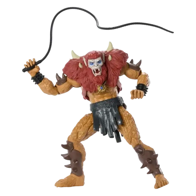 Figurină Beast Man Mattel JKH91 de 14 cm, articulată, cu biciul ridicat