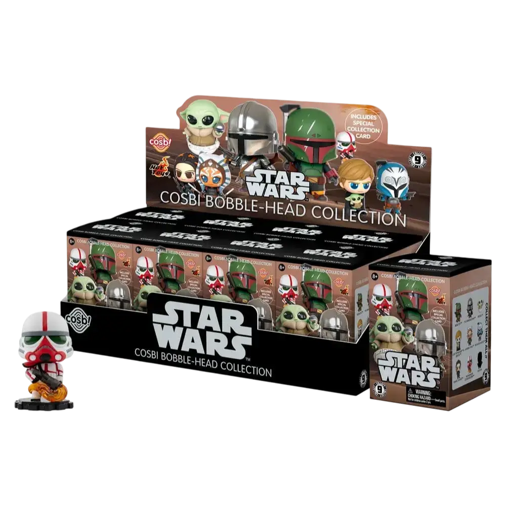 Blind Box Star Wars Cosbi Hot Toys – display cu 8 cutii și figurină Incinerator Stormtrooper