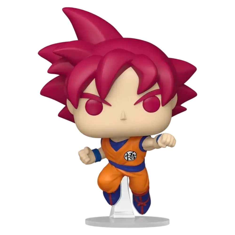 Funko Pop Goku – Super Saiyan God Funko Pop Goku Super Saiyan God – figurină Dragon Ball Super de 13 cm în poziție de atac