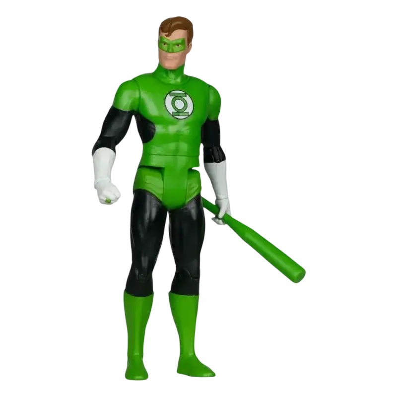 Figurina Green Lantern McFarlane articulată, cu costum verde și negru și baston de energie