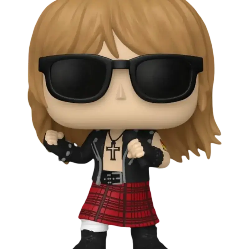 Funko Pop Axl Rose Guns N' Roses – figurină cu ochelari negri și kilt roșu