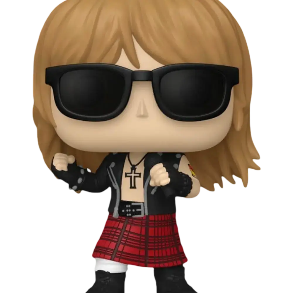 Funko Pop Axl Rose Guns N' Roses – figurină cu ochelari negri și kilt roșu