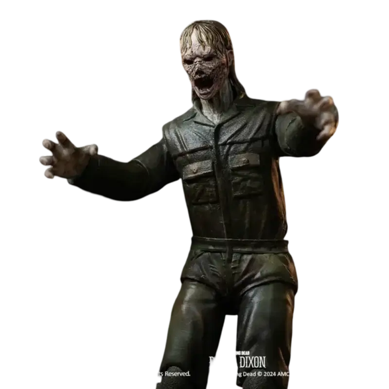 Figurina The Walking Dead Dark Eyes Walker Hiya Toys 1/18 cu brațele întinse