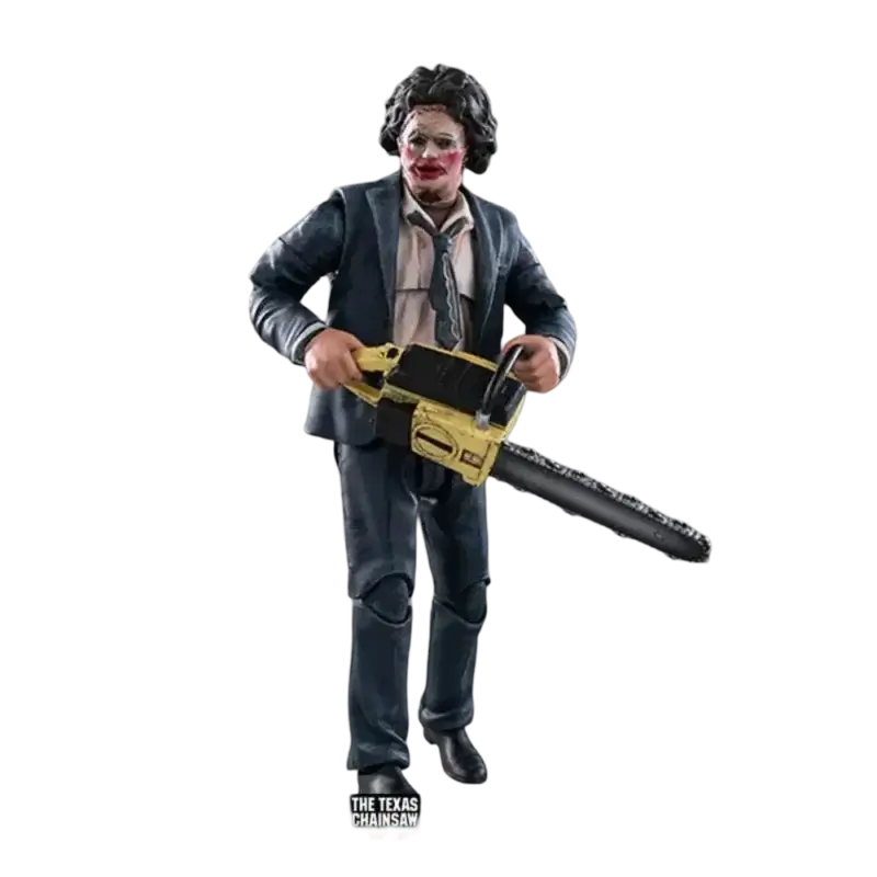 Figurină Leatherface Pretty Woman Mask 1/18 Hiya Toys din Texas Chainsaw Massacre 1974, cu drujbă
