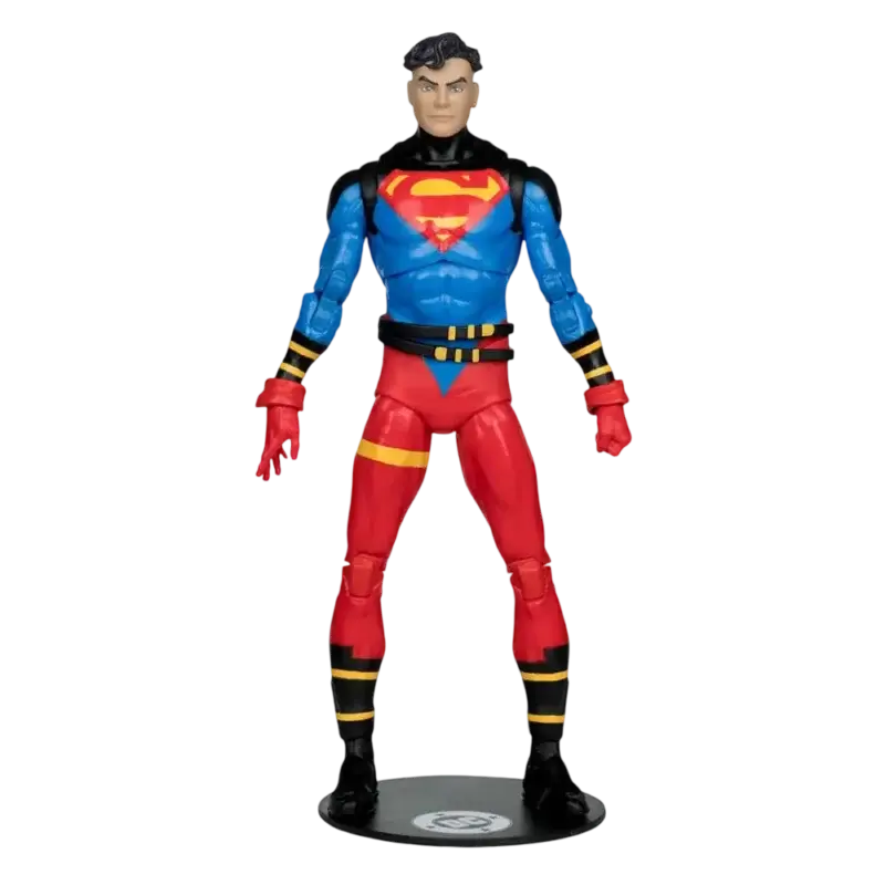 Figurina Superboy McFarlane Page Punchers cu mâini suplimentare, suport și card de colecție