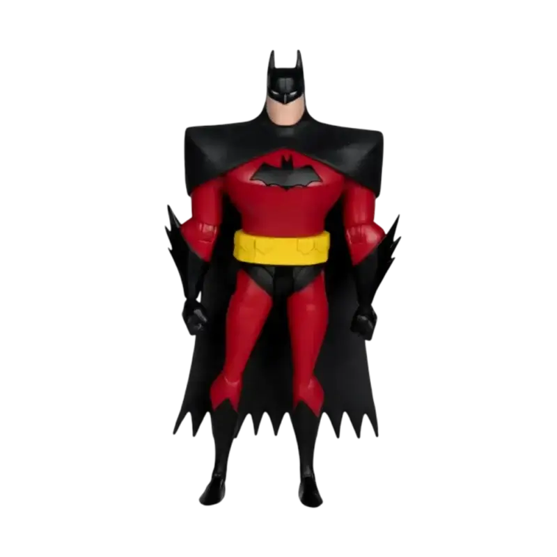 Figurină Batman Red Platinum Chase McFarlane, vedere frontală, costum roșu și negru