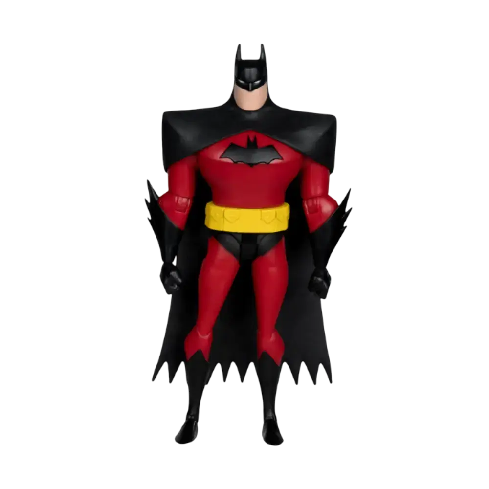 Batman Red Platinum Chase - The New Batman Adventures Figurină Batman Red Platinum Chase McFarlane, vedere frontală, costum roșu și negru