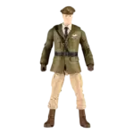 Figurină Steve Trevor Platinum în uniformă militară verde-oliv, vedere frontală