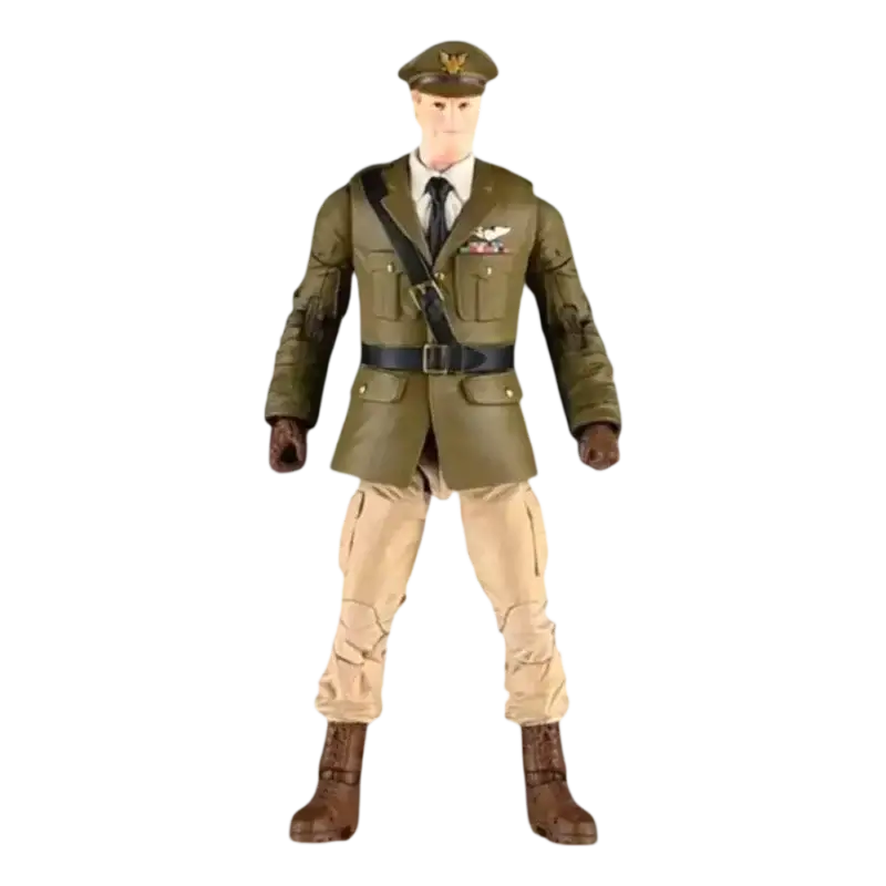 Figurină Steve Trevor Platinum în uniformă militară verde-oliv, vedere frontală